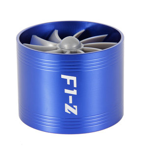 Kit d'optimisation de la consommation de carburant Auso-Racing F1-Z avec filtre à air et ventilateur d'admission en alliage d'aluminium bleu pour mise à niveau du turbocompresseur de voiture - Product Image 3