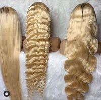 Perruque frontale sans colle HD 13x6 en cheveux humains vierges bruts 613 de 40 pouces, couleur blonde, cheveux indiens et cambodgiens bruts