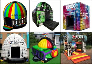 Cupola Gonfiabile in PVC per <span class=keywords><strong>Discoteca</strong></span>, Tenda da Ballo per Feste Musicali, Casa Rimbalzante Gonfiabile con Luci LED - Product Image 3