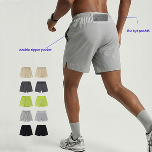 Shorts <span class=keywords><strong>de</strong></span> course à pied pour hommes QUICKSHOW, respirants, légers, avec poches zippées, séchage rapide, pour entraînement, gym, vêtements <span class=keywords><strong>de</strong></span> sport actifs - Product Image 1
