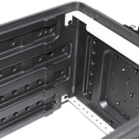 Boîtier de rack pour équipement d'amplification/DJ 4U 6U avec mousse pour microphone pour système audio