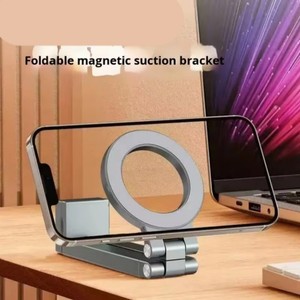 360 rotate foldable magnetic mobile phone holder Desk Biner Travel Journey universal metal stand bracket flexible bracket travel - Product Image 5