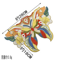 Nouveauté Tradition chinoise patchs brodés en gros papillon fleur dentelle tissu Applique personnalisé broderie Patch dessin animé