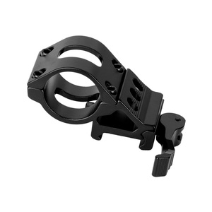 Support de lampe torche et d'optique en alliage d'aluminium noir mat 87g, base 20mm, collier de serrage rapide décalé à 45 degrés pour tubes de 25,4mm/30mm - Product Image 2