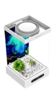 Vente en gros de mini aquarium intelligent personnalisé petit aquarium de bureau intelligent avec télécommande chauffe-lumière