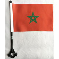 Drapeau de vélo à impression personnalisée, drapeau National, guidon en Polyester, drapeau marocain pour décoration de cyclisme en plein air