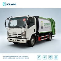 Camion Compacteur de Déchets Isuzu ELF 4x2 en Promotion, Camion d'Assainissement pour Collecte Urbaine, Vente Directe Usine