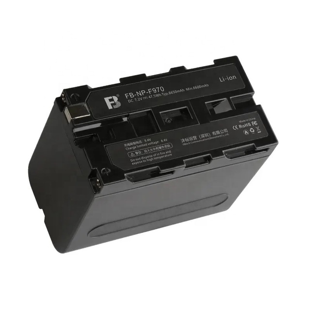 6600mAh NP-F970 Photography Studio Video Film LED Light DC Camcorder Camera Li-ion Battery Pack Rechargeable Li-Polymer Battery