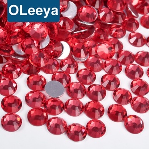 Strass en vrac Oleeya, cristal non thermocollant à dos plat, taille SS6-SS20, effet scintillant, pour décorations de gobelets - Product Image 1