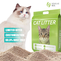 Litière pour chat en bentonite OEM ODM 5L, parfum original, 99% sans poussière, 30 ans d'expérience, agglomération rapide, super absorbante, naturelle