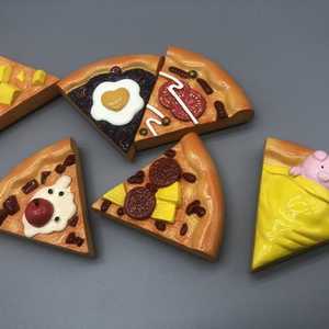 Imán de Resina con Diseño de Pizza, Personalizable con Logotipo, para Decoración de Refrigerador y Tablero de Fotos - Product Image 4