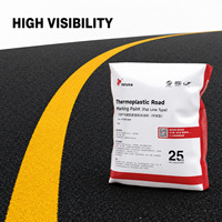Peinture de marquage routier en polyester à finition brillante, séchage rapide, pour les marquages des intersections, des passages pour piétons et du trafic routier, emballage de 25 kg