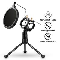 Support antichoc pour microphone avec filtre anti-pop détachable pour l'enregistrement musical, le gaming et la diffusion de podcasts (Modèle PS-3) Fabriqué en Chine