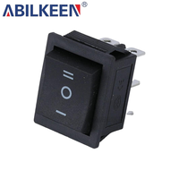 Mini Rectangle DPDT interrupteur à bascule marche-arrêt 6 broches 10A 250V/15A 125V AC certifié CE noir sans lumière 15x21.2mm