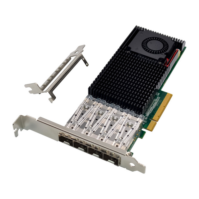 ST7313 PCIe X8 X520-DA4 Quad Port 10G SFP+server Network Card 82599