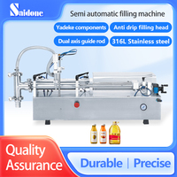 Machine de remplissage volumétrique semi-automatique Saidone pour petites entreprises, dosage de précision, pièces résistantes à la corrosion, qualité supérieure
