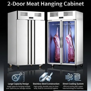 <span class=keywords><strong>Vitrina</strong></span> Refrigerada Industrial para Carne con Puerta de Vidrio, Diseño de Fácil Limpieza para Uso en Tiendas de Carne Halal - Product Image 4