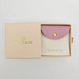Ensemble de boîtes à bijoux avec logo personnalisé INFFY, collier, bague, bouton, pochette, sac en microfibre biodégradable de haute qualité avec cordon de serrage - Product Image 5