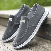 Vente en gros de chaussures décontractées en toile bon marché mocassins chaussures en toile pour hommes