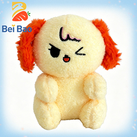 Fabricant de Peluches : Jouet en Peluche Chiot Kawaii 20 cm avec Visage Souriant, Chien en Peluche Moelleux, Poupée Animale en Peluche, Broderie de Logo Personnalisé, Usine