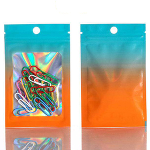 Holographic Laser Aluminum <b>Foil</b> <b>Window</b> Zipper Bag Custom Printed Food Packaging Resealable Pouch - Product Image 3