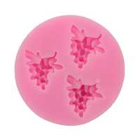 Moule à gâteau en silicone écologique 3D en forme de pamplemousse, souple et lavable, taille 5,6 cm
