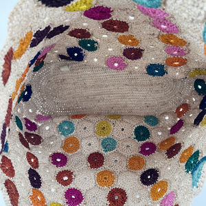 天然拉菲草手提袋-手工编织生态购物者，女式大沙滩包，带手柄的可持续编织市场手提袋 - Product Image 4