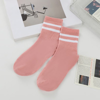 Chaussettes courtes décontractées pour femmes en coton/polyester tissé, antidérapantes, antibactériennes, respirantes, écologiques, pour le quotidien au printemps, couleur unie
