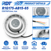 Ventilateur radial industriel 48V d'origine allemande R1G175-AB15-65 pour échangeur de chaleur, ventilateur de refroidissement, unité de ventilation de coffret de commande