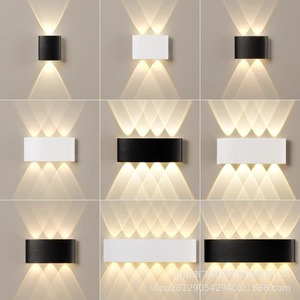 Lámpara de pared LED Aijia Los, impermeable, para exteriores, con iluminación ascendente y descendente, para jardín, villa, balcón - Product Image 1
