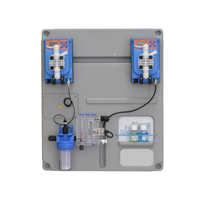 Système de purification d'eau de piscine avancé, fabriqué en Italie, en PVC, câblé électriquement, combiné pour le contrôle du chlore et du pH - Product Image 1