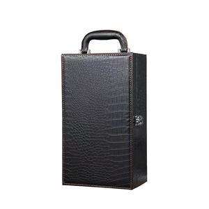 Custom Rectangle Handmade Double Wine <strong>Box</strong> PU Leather <strong>Wood</strong> Leatherette <strong>Tools</strong> Kit <strong>Box</strong> for Champagne Liquor Spirits - Product Image 5