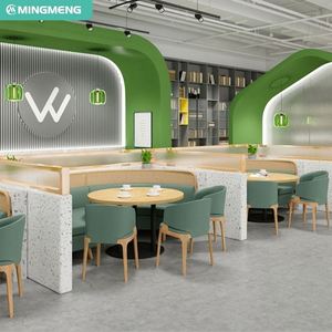 ชุดโซฟาบูธหวายสำหรับร้านค้าโต๊ะไม้และเก้าอี้สำหรับร้านกาแฟโรงแรมเฟอร์นิเจอร์ร้านอาหาร - Product Image 5