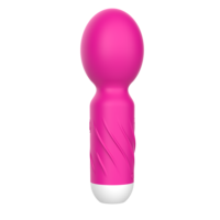 USB-Aufladbarer Rosenroter Niedlicher Mini-Silikon-Elektro-Vibrator mit 10 Geschwindigkeiten, 100% Wasserdicht, Persönlicher Massagestab für Klitoris und G-Punkt