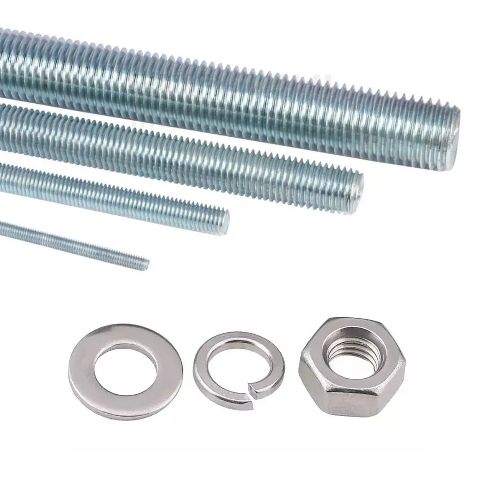 Carbon Steel Galvanizing Flange Studs with Washer and Nut for ANSI B16.5 and BS 3293 standard flange