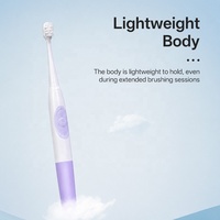 Brosse à dents électrique portable, légère et fine, à piles, avec poils doux, pour adultes, économique et idéale pour les voyages