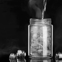 Bouteille d'eau en verre à double paroi de 200ml tasse de thé et de séparation de l'eau avec infuseur à thé