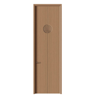 Porte en bois massif pré-montée de taille personnalisée, style minimaliste, pour maisons, villas, chambres, portes intérieures à panneaux en bois massif