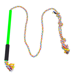 Cuerda de algodón de lujo, ejercicio interactivo, masticar, entrenamiento de perros, juguetes de tirón con varita extensible, poste de coqueteo para tirar de perro - Product Image 5
