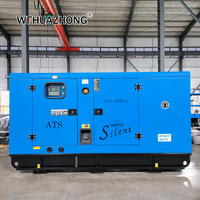 Groupe électrogène diesel silencieux Ricardo Série 100 kW triphasé quatre fils avec ATS et contrôleur numérique intelligent, boîtier insonorisé pour