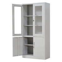 Glozen Armoire de rangement moderne en métal à 2 portes Armoires de classement en acier pour garage Armoires de rangement pour bureau OEM