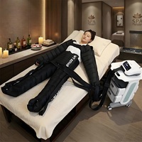 Bottes de compression à 8 chambres, masseur pneumatique corporel complet, machine de drainage lymphatique pour la rééducation et les salons de beauté