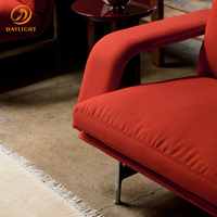 Nordischer Luxus Moderner Edelstahl-Sessel Sofa Beistellstuhl Freizeit Wohnzimmer Schlafzimmer Gemütlicher Einzelner Samt-Akzentsessel mit Designakzenten
