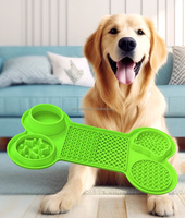 Nouveau personnalisé tout en un sûr plaques pour animaux de compagnie chien lécher tapis Silicone alimentation lente tapis bol pour chien chat avec ventouses