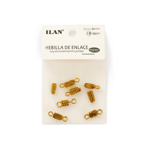 Connettore per Gioielli Ilan Link Buckle 6mm Colore Oro 8 Pezzi - Product Image 2