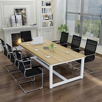 Combinaison de chaise de bureau et de table de conférence, design moderne et simple, table rectangulaire personnalisable pour les employés