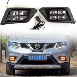 Feux de jour à LED Nissan X-Trail 2014-2016, paire de feux antibrouillard à quatre yeux, 12V, étanches, ABSPC - Product Image 1