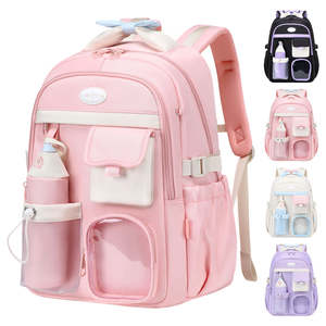 Auf Lager: Preppy Schulrucksack, wasserdicht, Oxford-Material, großes Fassungsvermögen, mit Cartoon-Federmäppchen für Mittelschüler - Product Image 1