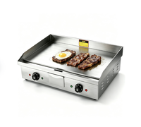 Plancha Eléctrica Comercial de Acero Inoxidable con Certificación CE, Parrilla Teppanyaki para Freír Carne y Huevos, Compatible con OEM