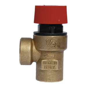 Valvola di Sicurezza Manuale FF 1/2\" Pressione 5.0 Bar per Acqua, Olio e Gas - Product Image 1